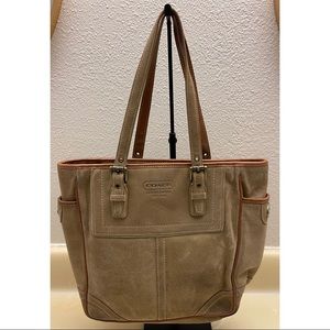 Coach Suede Tote Handbag